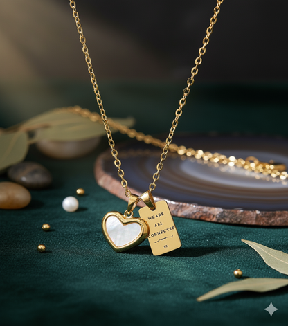 Small Mother of Pearl Heart Necklace