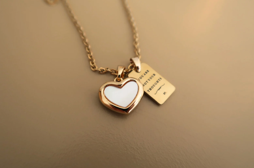 Small Mother of Pearl Heart Necklace