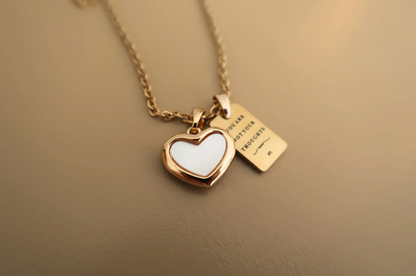 Small Mother of Pearl Heart Necklace