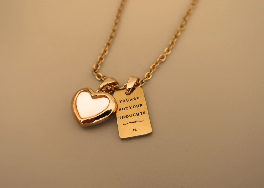 Small Mother of Pearl Heart Necklace