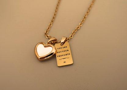 Small Mother of Pearl Heart Necklace