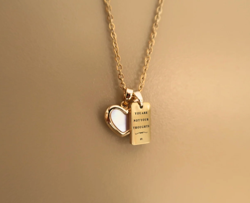 Small Mother of Pearl Heart Necklace