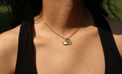 Small Mother of Pearl Heart Necklace