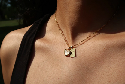 Small Mother of Pearl Heart Necklace