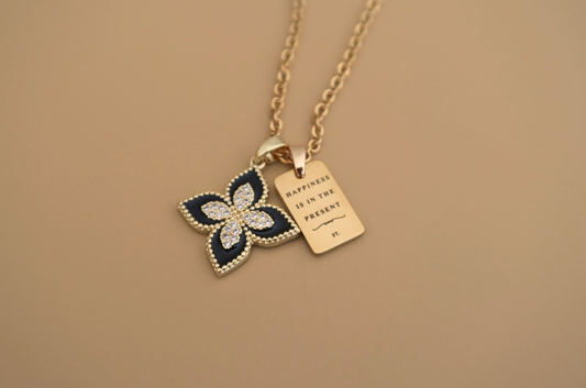 Black Flower Necklace