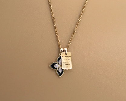 Black Flower Necklace