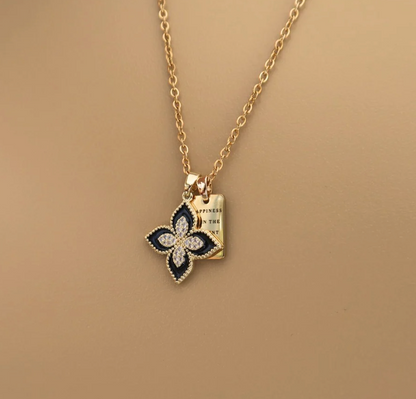 Black Flower Necklace