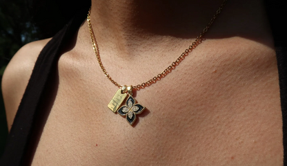 Black Flower Necklace