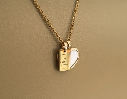 Large Mother of Pearl Heart Necklace