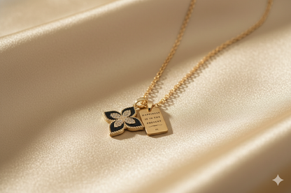 Black Flower Necklace